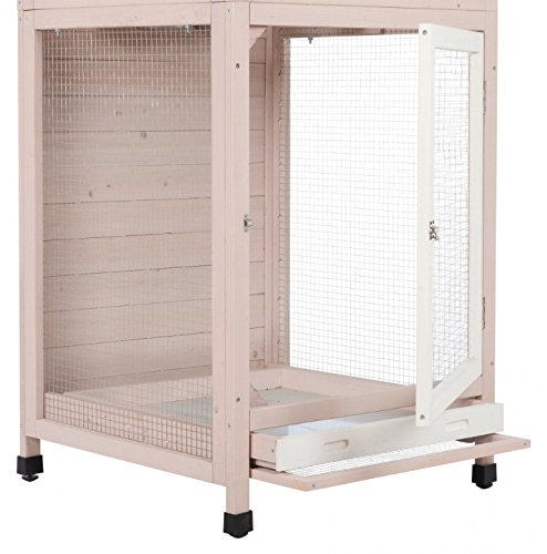 Trixie Outdoor Bird Aviary, 67-In Wooden Birdcage, 2 Perches, Ideal For Small Birds, Finches, Gray, (55952) #TOP4