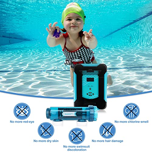 Sq30 Saltwater Pool Chlorinator System For 40,000 Gallon Pools, Sq30 Saltwater Pool System Produces 25G/H Of Chlorine, Salt Chlorine Generator With Independent Control Panel, Salt Cell With Panel #TOP3