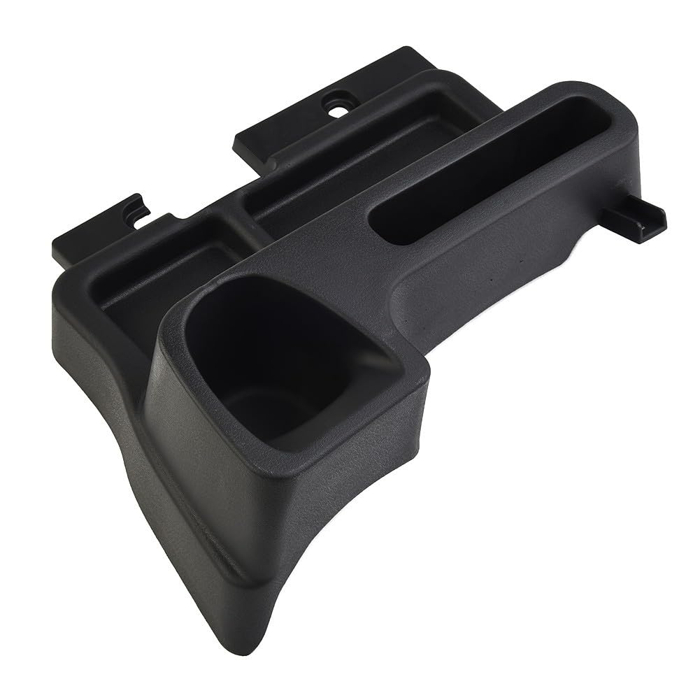 Bandeja de almacenamiento para consola central con portavasos para Toyota Land Cruiser LC70 LC71 LC76 LC79 09-20, organizador de coche de plástico negro con paquete de tornillos