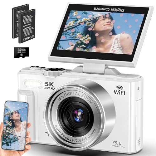 Amazon | デジカメ 5K録画 7500万画素 スマホに送れる デジタルカメラ