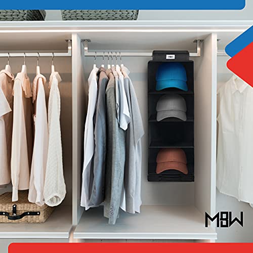 M&W Hat Racks For Baseball Caps – Height Adjustable Hat Organizer For Baseball Caps Closet - Protect, Store Organize Your Caps From Creases With The Multi-Use Cap And Hat Holder Organizer #TOP4