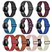 Enkic 20mm Elastic Bands Compatible with Samsung Galaxy Watch 4 Band 40mm 44mm/Galaxy Watch 4 Classic Band 42mm 46mm/Galaxy Watch 3 Band 41mm, 10Pack Adjustable Nylon Loop Sport Straps for Men Women