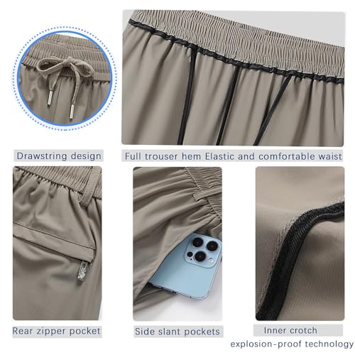 Mens Pants Easeflexor - Unisex Ultra Stretch Quick Drying, Casual Stretch Work Dress Comfy Pant3