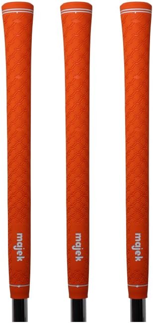 3 Majek Tour Pro Orange Standard Golf Grips