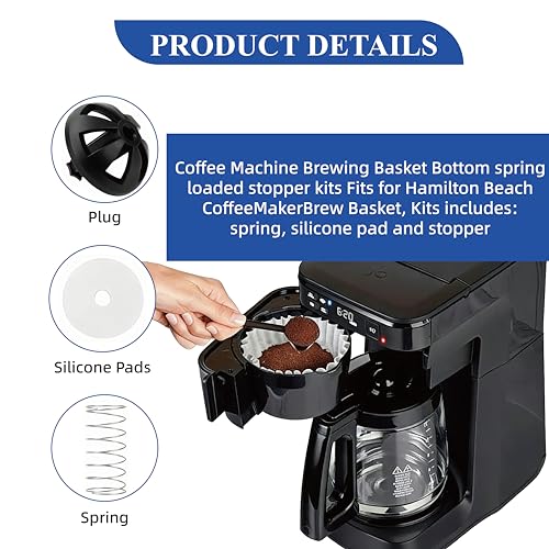 Image of Coffee Machine Brew Basket Bottom Spring Loaded Stopperkits Fits for Mr. Coffee Black and Decker Hamilton coffee maker parts,Coffee Machine Accessory 990117900 990237500