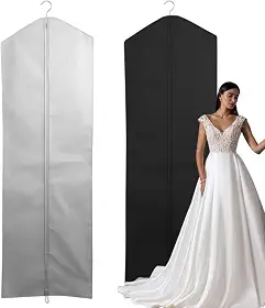 Capa Protetora de Roupas Terno jaquetas Vestido de Noiva Festa Madrinha Anti Mofo Organizador (BRANCO,1,80cm x 64cm TODA TNT)