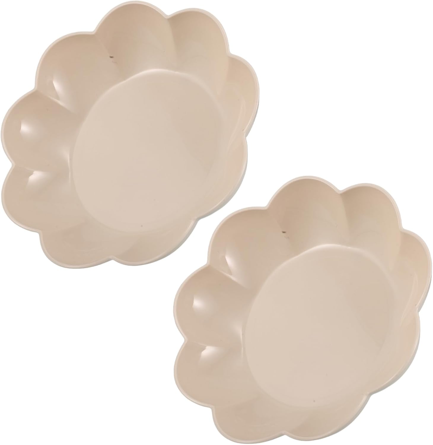 2pcs round Plastic Snack Plates for Party Kitchen Serving