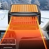 Portable Heater for Car,12V Heater for Car 200W Fast Heating Car Defroster Windshield Heater That Plugs into Cigarette Lighter, 2-in-1 Heating & Cooling Car Heater for Vehicle,SUV & RV