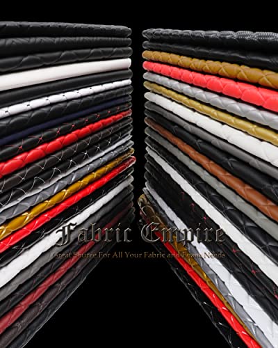 Premium Vinyl Quilted Foam Upholstery Fabric with Durable 3/8" Backing - 52" Wide, Dynamic Black with HQ Red Thread Design, Sold by the Yard 8 Premium Vinyl Quilted Foam Upholstery Fabric with Durable 3/8" Backing - 52" Wide, Dynamic Black with HQ Red Thread Design, Sold by the Yard - Image 7
