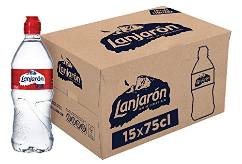 Lanjarón Agua Mineral con tapón sport - Pack de 15 x 75cl