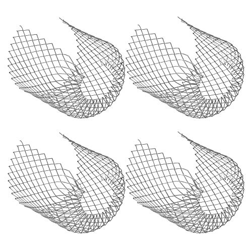 Pack of 4 Metal Gutter Guards | Downpipe Covers | Easy Install Gutter Traps | Moss, Muck, Mud & Debris Guard | Metal Mesh Protector | Pukkr