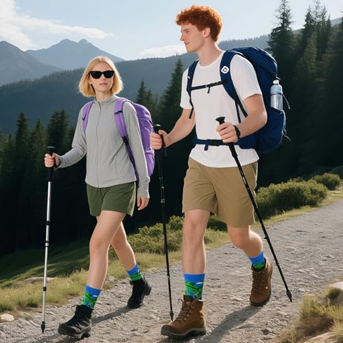WAMIOKAGRO Wandern Geschenke für Männer Frauen, Wandern Zubehör, Lustige Socken, Männergeschenke Weihnachtsgeschenke für Männer Frauen Teenager Jungen Mädchen Kinder zu Geburtstag Weihnachten