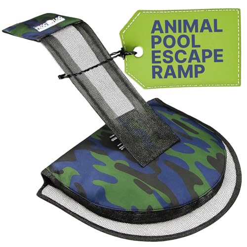SWIMLINE HYDROTOOLS Frog Log - Small Animal Saving Escape Ramp for Pools & Spas - Heavy Duty Material Pool Critter Escape Ramp - Reduces Maintenance - Camo