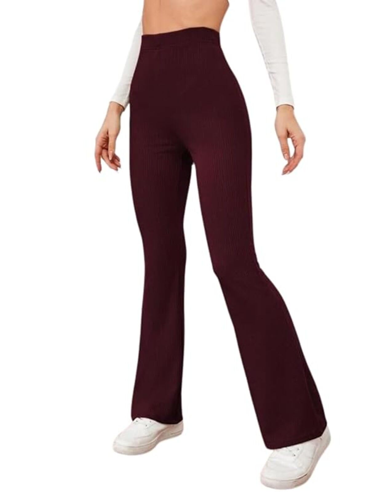 leriya fashion Women's Stretch Fit Mid Rise Western Ribbed Stretchable Trousers || Casual Wear Jogging Wear || Sweatpants || Lightweight Wear.-picture-12