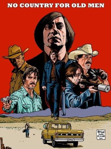D7723 No Country for Old Men Characters Art Movie 32x24 Print POSTER