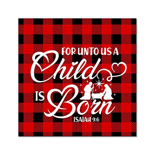 Tableau en bois Isaiah 9:6, un message d'espoir et de foi