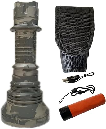 ACEBEAM L19 CAMO PM1 White LED Flashlight -1650 Lumens 1300 Meter Throw w/ 20A Battery - Gray CAMO