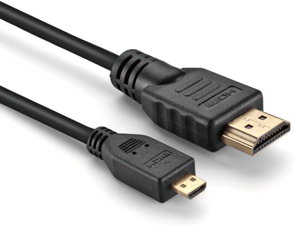 HDMI cable for Canon EOS R8, EOS R50, MV800, EOS R3, PowerShot G1 X Mark II, PowerShot SX740 HS Digital Camera/Camcorder - Length = 6.5ft / 2M