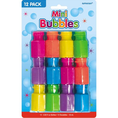 Bubble Mini 正規品 Amazon.com: amscan Mini Plastic Bubbles Multicolor - 0.6 oz. (12