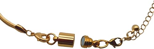 Miniatura 6 de Zpsolution Cierres magnéticos de joyería para collar, pulsera, sistema de rosca, cierre de langosta, plataoro, 4 piezas