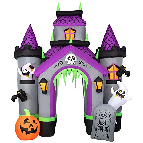 Holidayana Halloween Inflatables Large 12 Ft Haunted House Castle Archway - Inflatable Outdoor Halloween Decorations Blow Up Halloween Decorations For Yard, Lawn & Garden Arch #TOP3