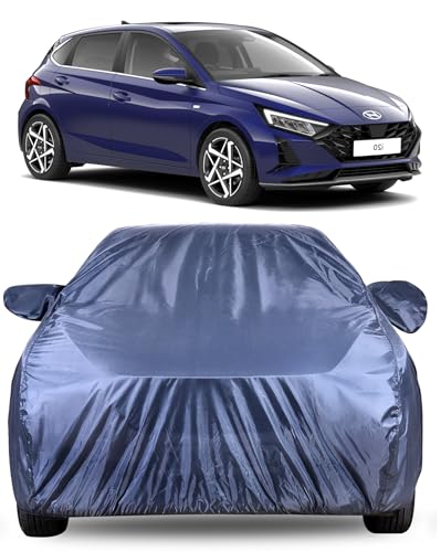 Image of Autofact Premium Car Cover for i20 2020-2026 | All Weather Water-Resistant Full Body Car Cover | Light-Weight Triple-Stitched Outdoor Shield with UV Protection, Dustproof & Heat-Resistant