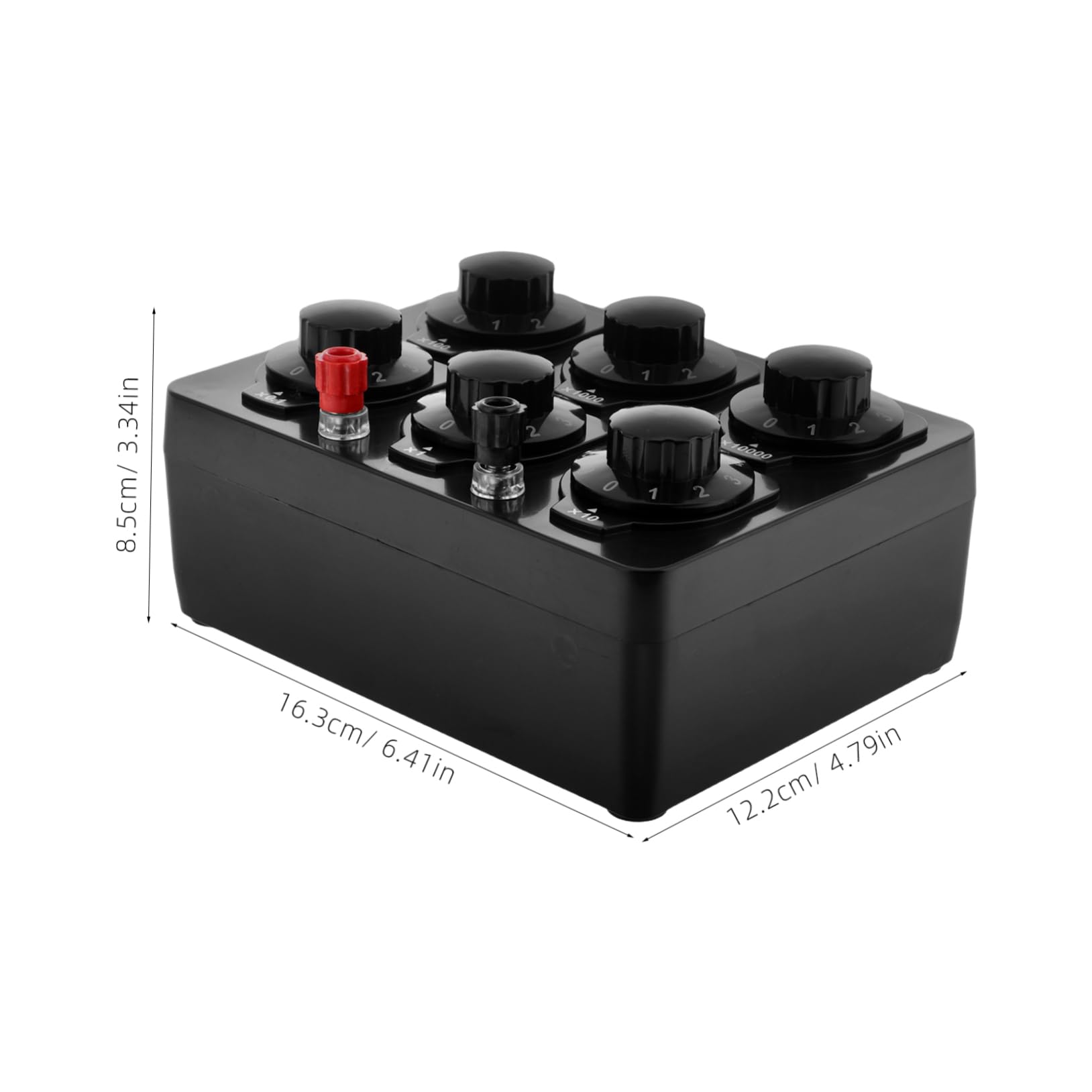 ULTECHNOVO Boîte De Résistance Ajustable 6 Décades 0-99999,9 ω En Bakélite Pour Expérience Physique Collège, Instrument Pédagogique De Mesure Électrique Précise, Outil Laboratoire Éducatif
