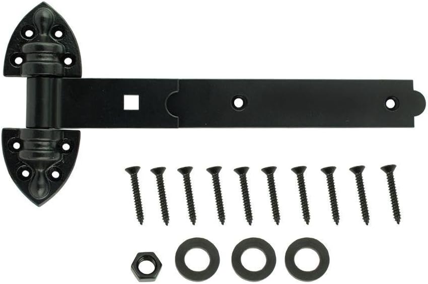 Everbilt 12 in. Black Extra Heavy Duty Tee Hinge