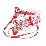 YOMORIO Lolita Strawberry Headband Retro Lace Maid Bow Hair Band Anime Cosplay Costume Headwear (#2)