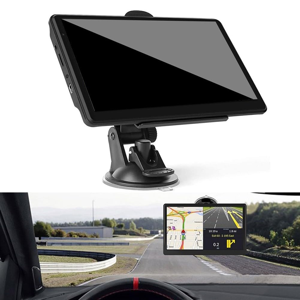 Navegador GPS de alta sensibilidad con pantalla táctil de 7 pulgadas para coches y camiones con soporte multilingüe y recálculo rápido de ruta