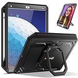 Fintie iPad Pro 10.5 Case with Apple Pencil Holder - [Tuatara Magic Ring] 360 Rotating Multi-Functional Grip Stand Shockproof Rugged Cover Built-in Screen Protector for Apple iPad Pro 10.5, Black