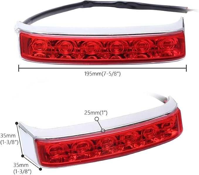 Luces traseras LED para alforjas de moto 2 piezas miniatura 6