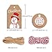 100 Pack Brown Kraft Paper Christmas Gift Tags， Xmas Brown Kraft Gift Tags with Jute Twine Baker Twine for DIY Xmas Holiday Present Wrap Stamp and Label Package Name Card