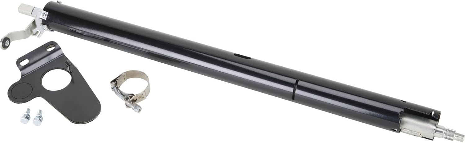 Speedway Motors Power Steering Column Conversion Kit Compatible with 1955-1956 Chevy Use Original Automatic Column with 500 600 or 605 Box Includes Tube Shaft Floor Plate