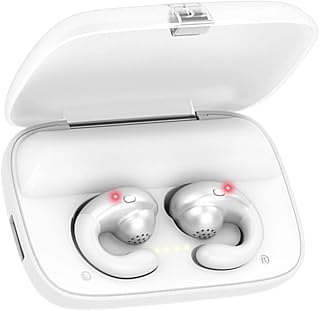 UKCOCO Fones De Ouvido Fones De Ouvido De Condução Óssea Fones De Ouvido De Condução Óssea Fones De Ouvido De Condução Óssea Fones De Ouvido Brancos S19 Montados Orelha
