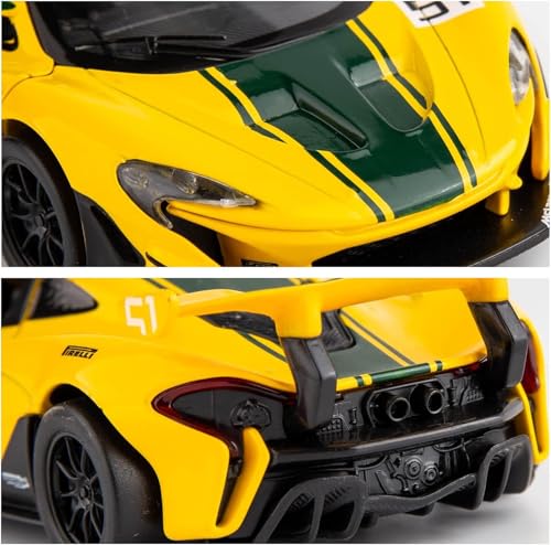 Image of 1:40 McLaren Die-Cast Toy Car - Pull-Back Action, LED Lights & Realistic Engine Sound, Openable Butterfly Doors, Premium Metal Model for Kids & Collectors