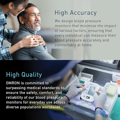 Image of Omron Smart BP Monitor, Clinically Validated with AFib Detection & Bluetooth, Dual Display, Fully Automatic Upper Arm Blood Pressure Monitor with IntelliWrap Cuff (HEM-7383T1)