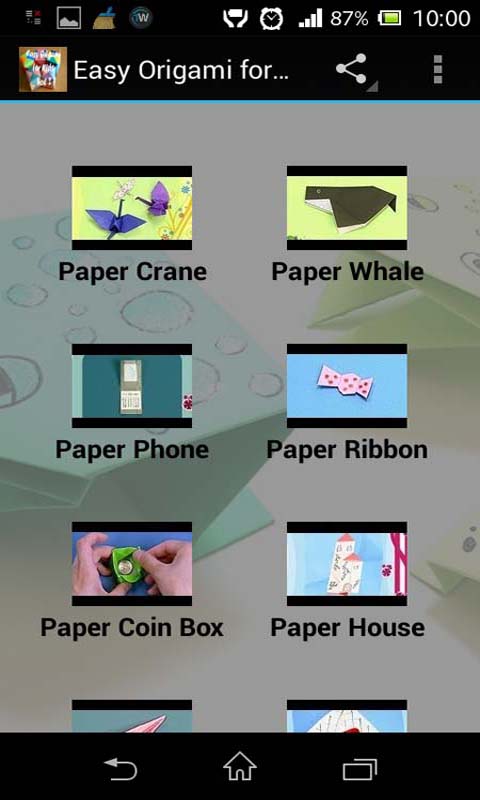 Origami Using Apps Easy Origami for Kids - Video Learning Guide Vol 2 - App on Amazon Appstore
