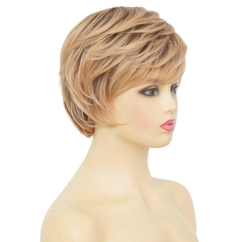 Siudus Blonde Short Wigs for Women Layered Shaggy Pixie Cut Hair Wig Natural Heat Resistant Fiber Daily Party Wig - Image 4
