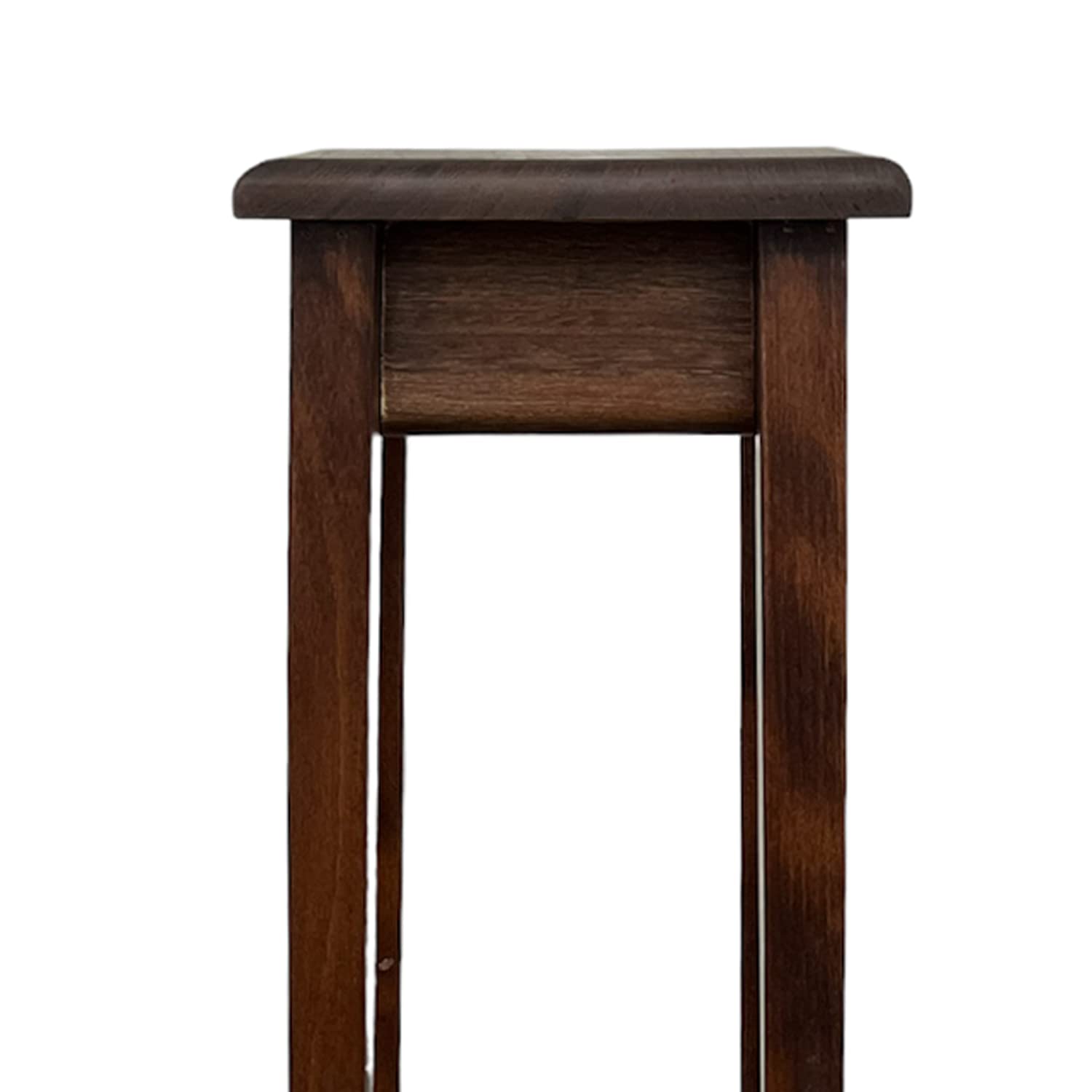 Marvin Colonna In Legno Noce Arredo Casa Ingresso Soggiorno Mobile Portavasi Portatelefono Supporto Ripiani Salvaspazio (97 cm)