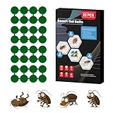 32 Pack Roach Killer Indoor Infestation Roaches Gel Bait Stations, Powerful Cockroach Killer Indoor Home for Roach Infestation, Long-Lasting & Effective Cockroach Gel Bait, Easy to Use & No Mess