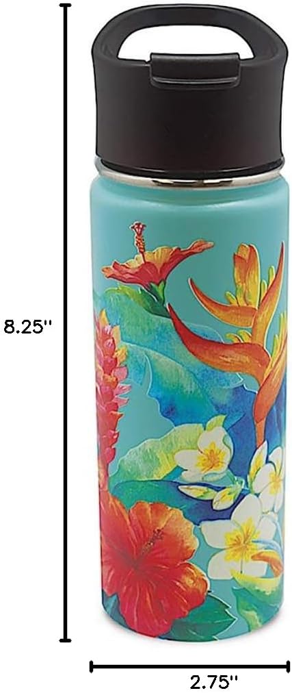 Hawaii Style Island Flask Tumbler Garden Teal
