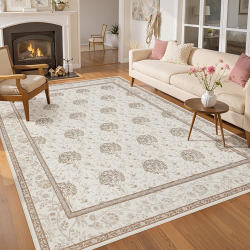 Tapete decorativo Joydeco floral 8x10 rosa lavable