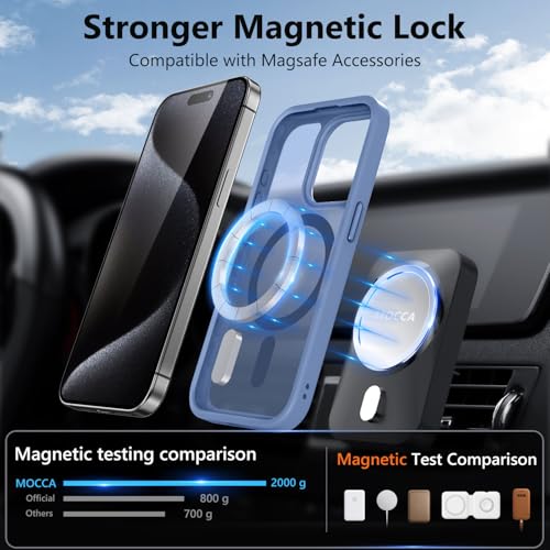 Image of MOCCA Magnetic Shockproof for iPhone 15 Pro Case,Blue