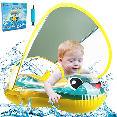 (53 OFF) Inflatable Pool Float W/ Sun Canopy for Baby 11.74 Coupon