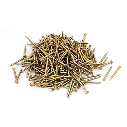 Aexit Fiber Concrete Fastener Cement Wall Steel Point Tip Wire Nails 25mm Length 300PCS Model:78as75qo640