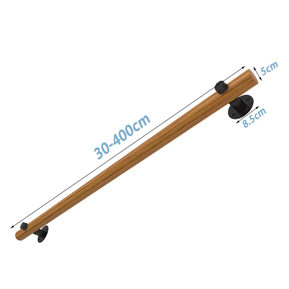 Scala in pino massiccio, kit completo, ringhiera rotonda in legno, lunghezza 250 cm, resistente, per ristrutturazione e sicurezza della casa