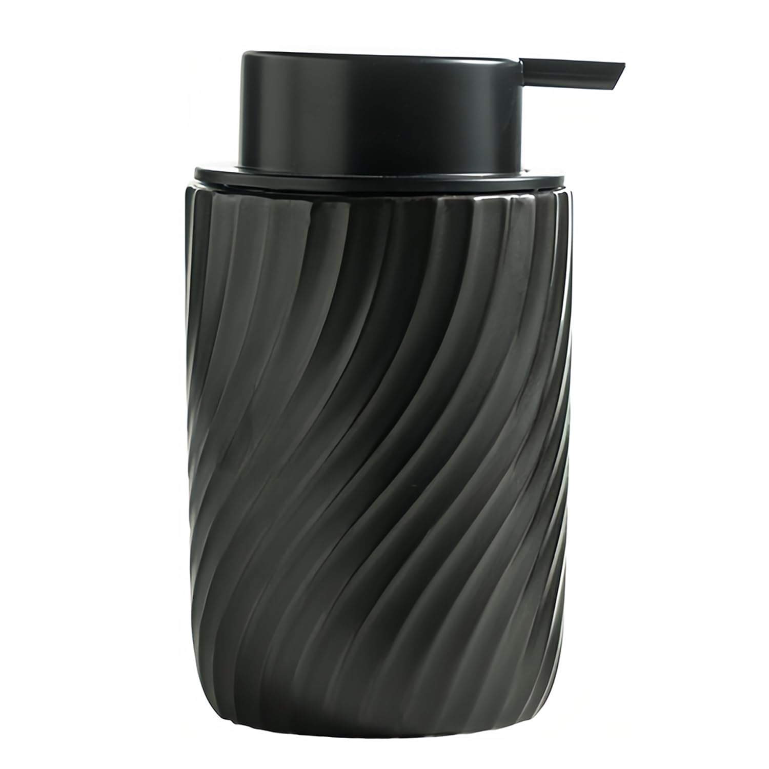 Dowbom Black Ceramic Foaming Soap Dispenser, Hand Foaming Dispenser, For Barthroom Kitchen, Foam Soap Dispenser With Pump (Black)