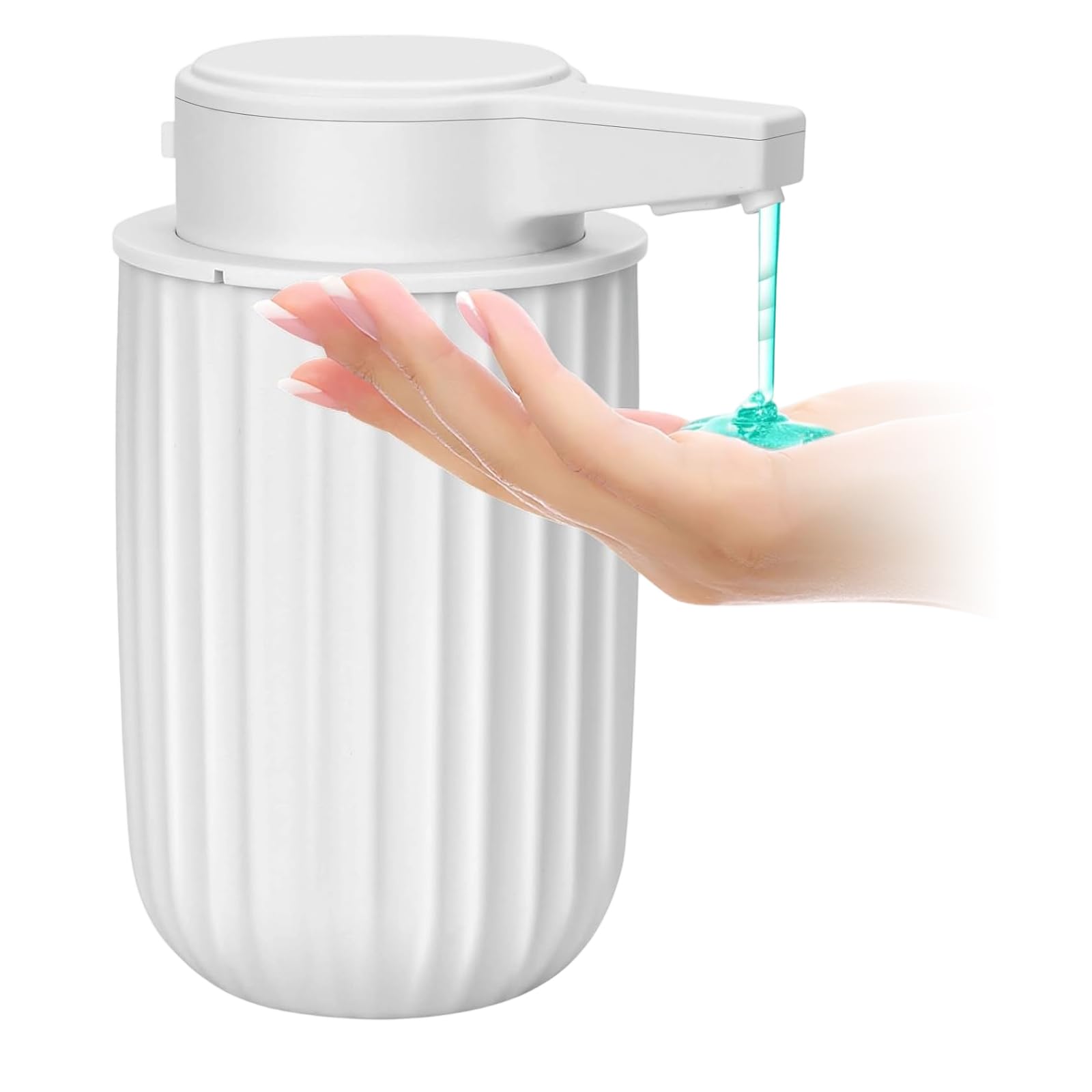 PANGBOER Dispensador de jabón para encimera automática Diseño Recargable para Cocina Área de Lavado de Manos y colocación del Fregadero del baño de jabón sin Contacto Dispensador Recargable Lavado
