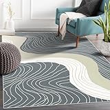 SunNewt 5x7 Rug Modern Abstract Area Rug Landscape Living Room Rug Stain Resistant Washable Rug Non-Shedding Bedroom Rug Non-Slip Low-Pile Floor Carpet for Dining Room Kitchen Home Office
